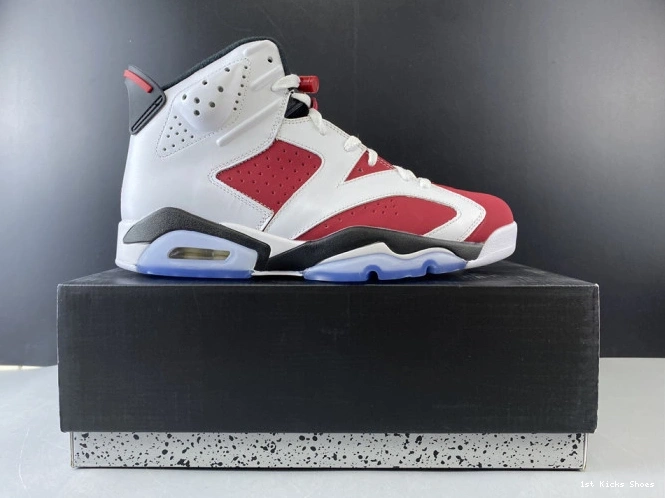 1st Kicks JORDAN RETRO AIR 6 2014 384664-160 'CARMINE' 0727